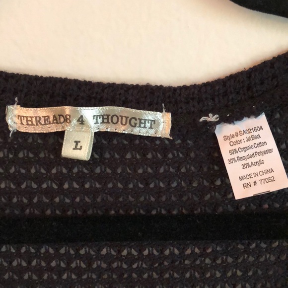 Threads 4 Thought 3/4 sleeve knit sweater L - Picture 3 of 4